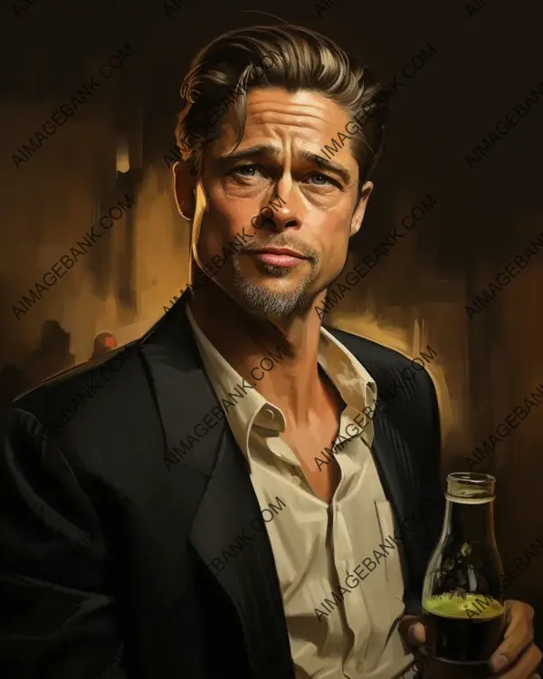 Caricature Style Inspired by Mad Magazine: Brad Pitt