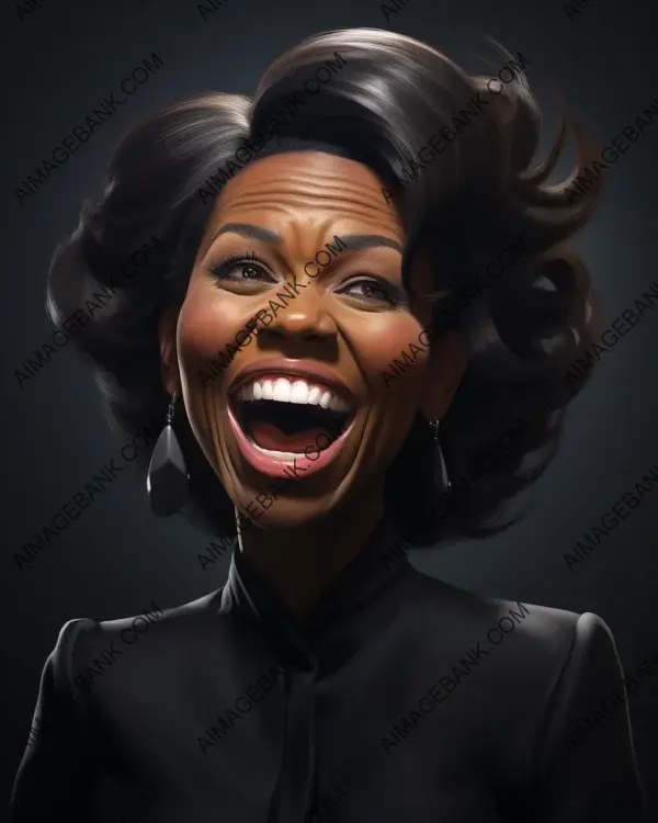 Michelle Obama&#8217;s Vibrant Caricature: Showcasing Digital Art