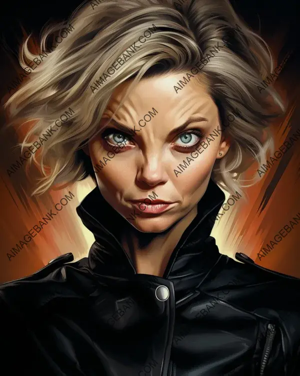 Michelle Pfeiffer Vibrant Caricature: A Stunning Digital Artwork