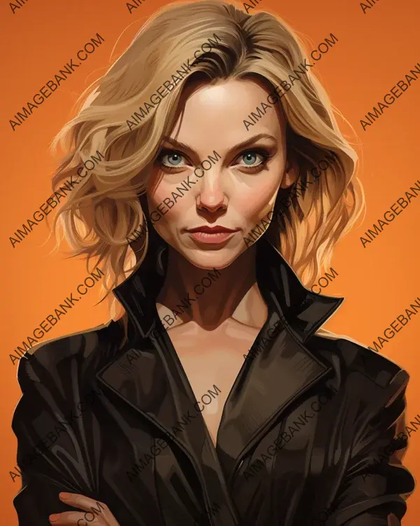 Michelle Pfeiffer Vibrant Caricature: The Magic of Digital Art