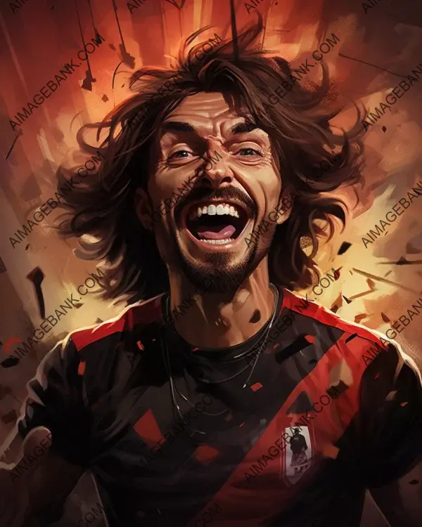 Paolo Maldini&#8217;s Vibrant Caricature: Embracing Digital Artistry