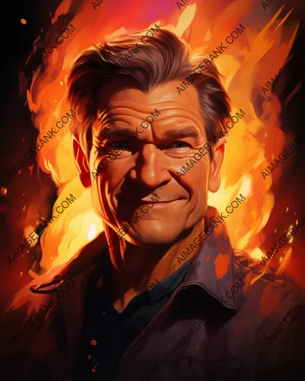 Patrick Swayze&#8217;s Vibrant Caricature: Showcasing Digital Art