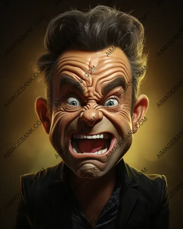 Vibrant Caricature Art: Robbie Williams&#8217;s Musical Legacy