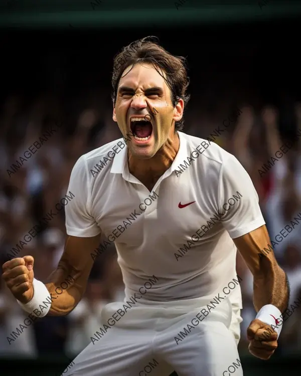 Vibrant Caricature Art: Roger Federer&#8217;s Tennis Greatness