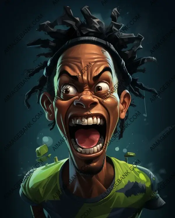 Ronaldinho: Vibrant Caricature Celebrating Football