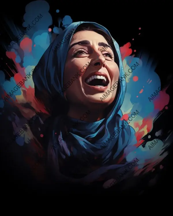 Engaging caricature of Benazir Bhutto presented in vibrant digital art.