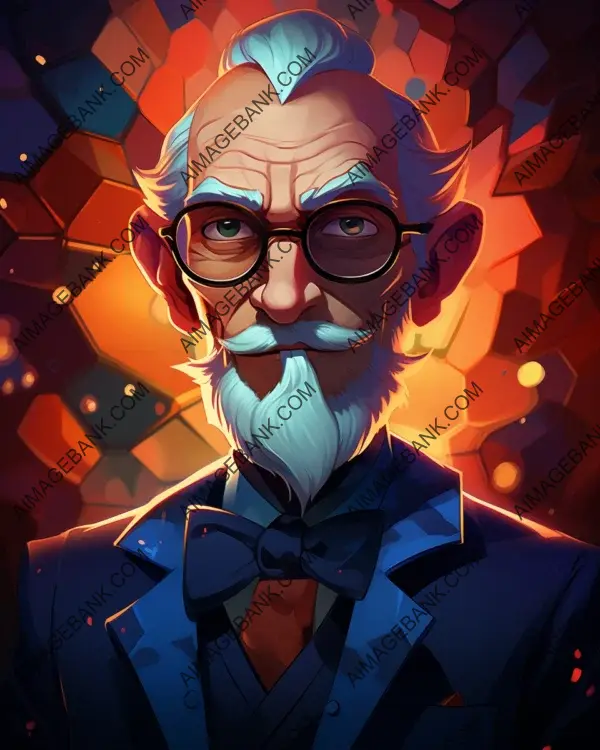 Sigmund Freud&#8217;s Vibrant Caricature: Decoding the Subconscious of Digital Art and Technology