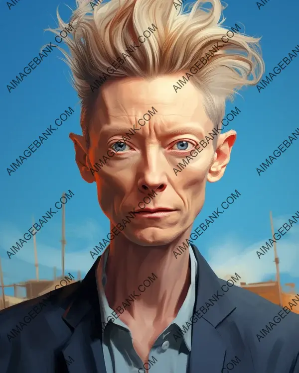 Tilda Swinton&#8217;s Vibrant Caricature: Exploring the Boundaries of Artistic Expression in the Digital Era