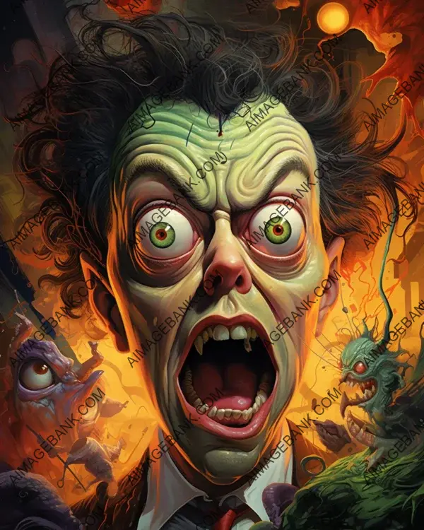 Tim Curry&#8217;s Vibrant Caricature: Capturing Theatrical Magic through Digital Art Techniques