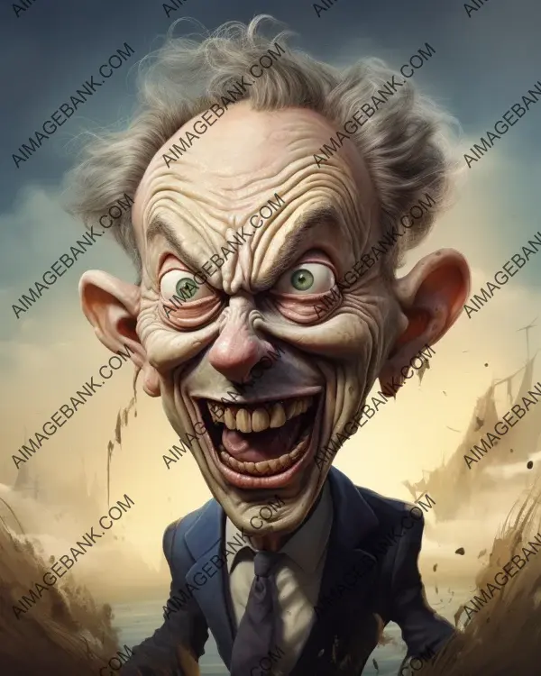 Tony Blair&#8217;s Vibrant Caricature Showcased: Illuminating the Fusion of Art and Political Influence