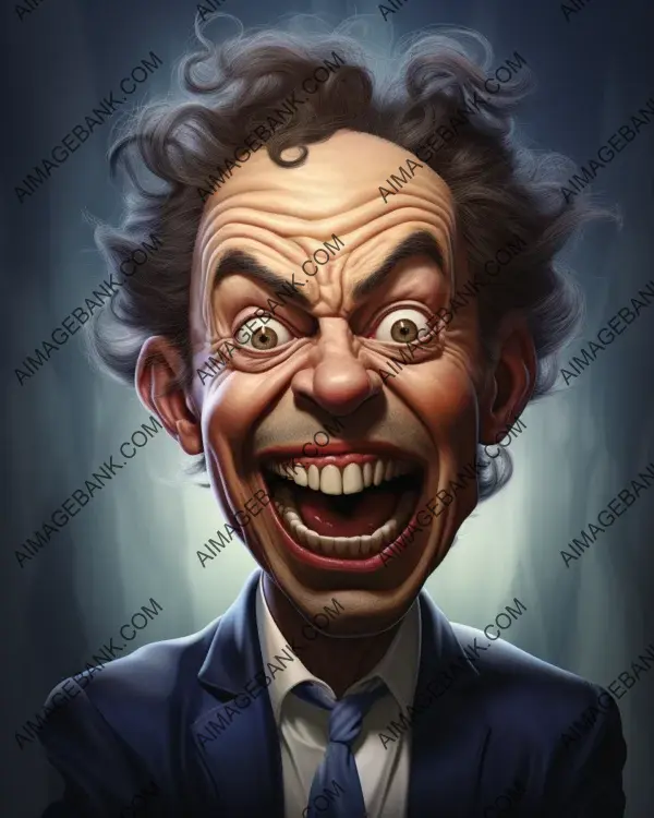 Tony Blair&#8217;s Vibrant Caricature Showcased: Unveiling the Expressive Power of Digital Political Art