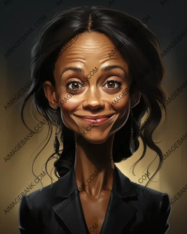 Zoe Saldana&#8217;s Vibrant Caricature: Exploring the Intersection of Art and Technology