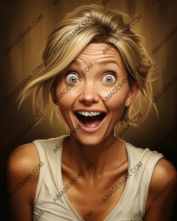 Cameron Diaz&#8217;s Vibrant Digital Caricature Illustration