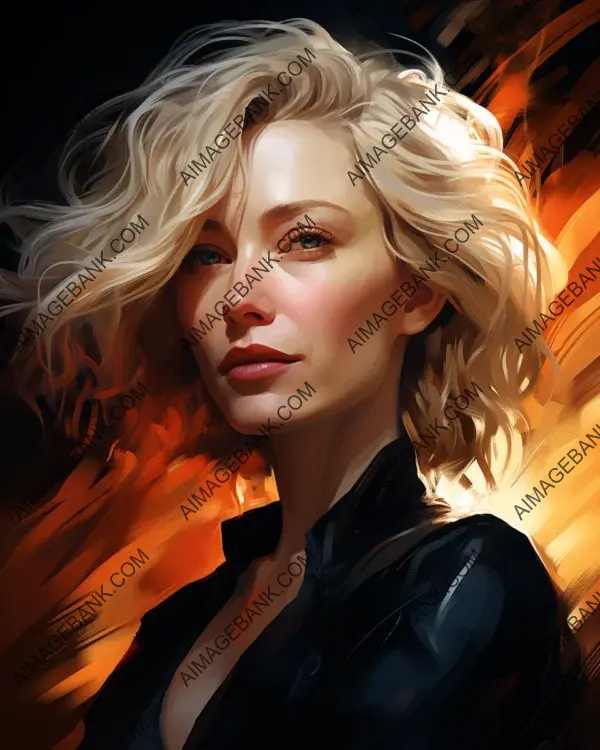 Cate Blanchett&#8217;s Vibrant Caricature: A Digital Masterpiece