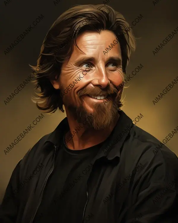 Christian Bale&#8217;s Vibrant Caricature: A Digital Masterpiece