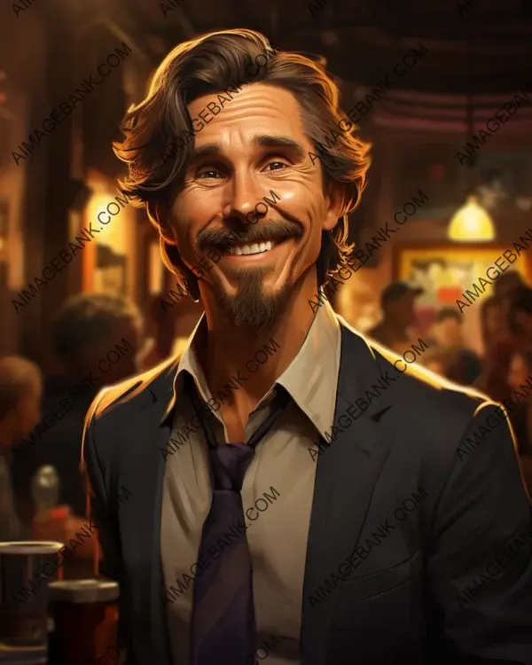 Christian Bale&#8217;s Captivating Digital Caricature Art