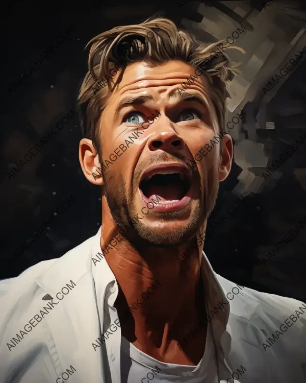 Chris Hemsworth&#8217;s Dynamic Digital Caricature Artwork