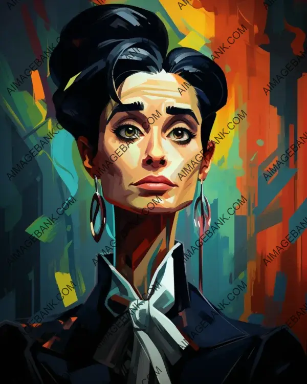 Demi Moore&#8217;s Dynamic Digital Caricature Artwork