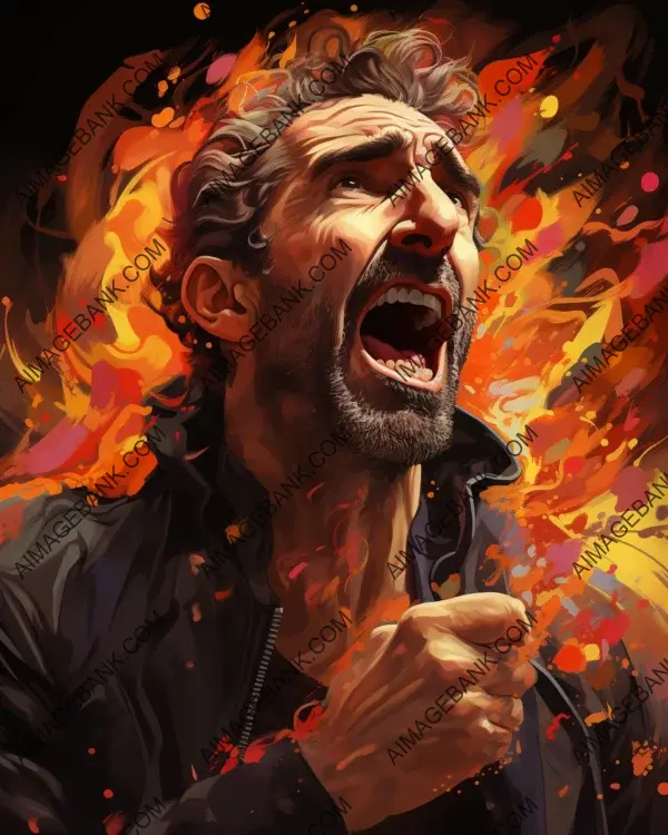 Digital art brings Eric Cantona&#8217;s vibrant caricature to the forefront