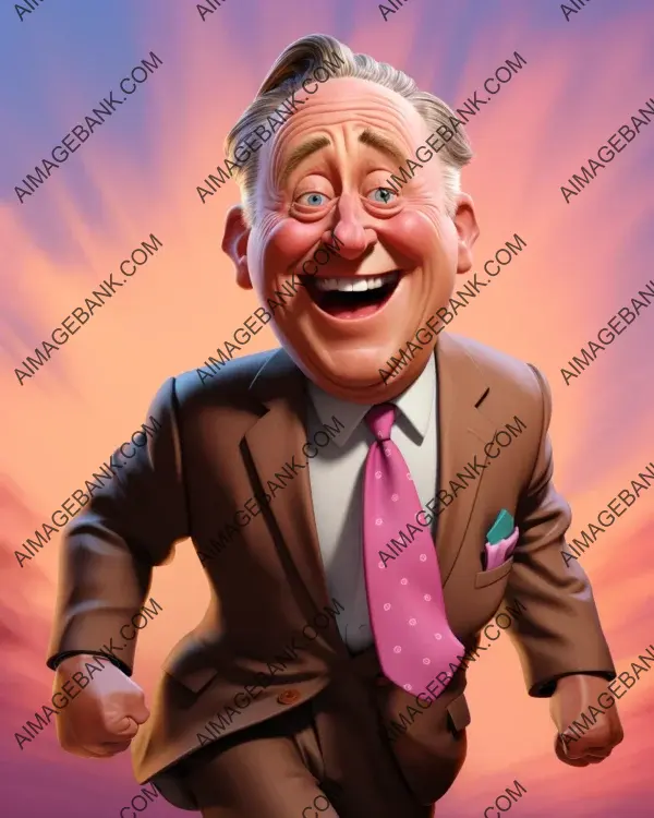 Digital art techniques used to create a vibrant caricature of Franklin Delano Roosevelt