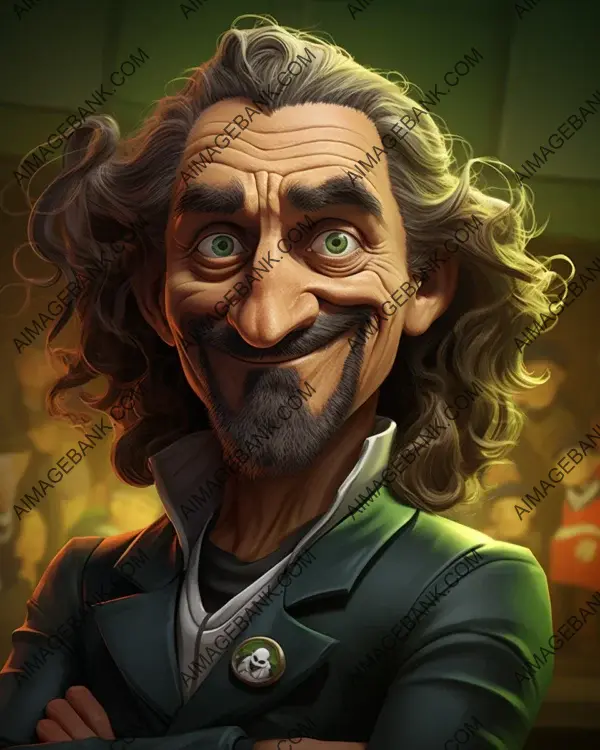 Gabriel Batistuta&#8217;s dynamic caricature depicted in digital artwork