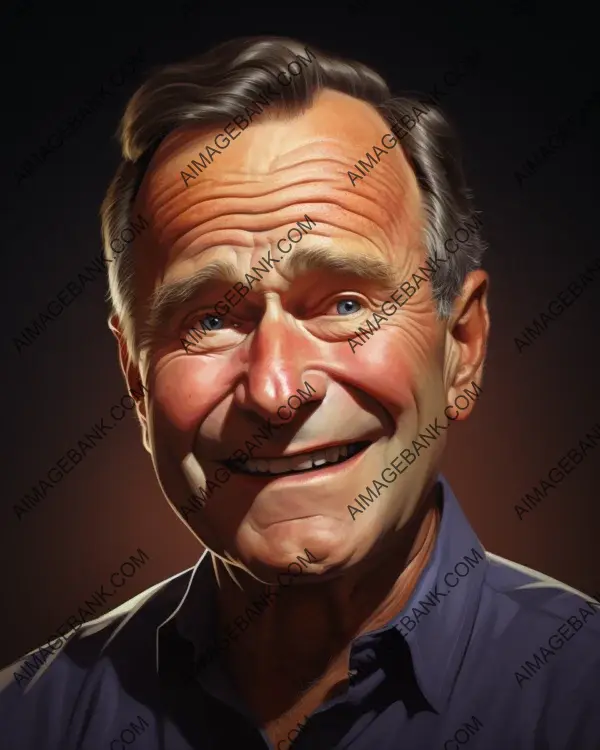 Digital art methods used to showcase George Bush&#8217;s lively caricature