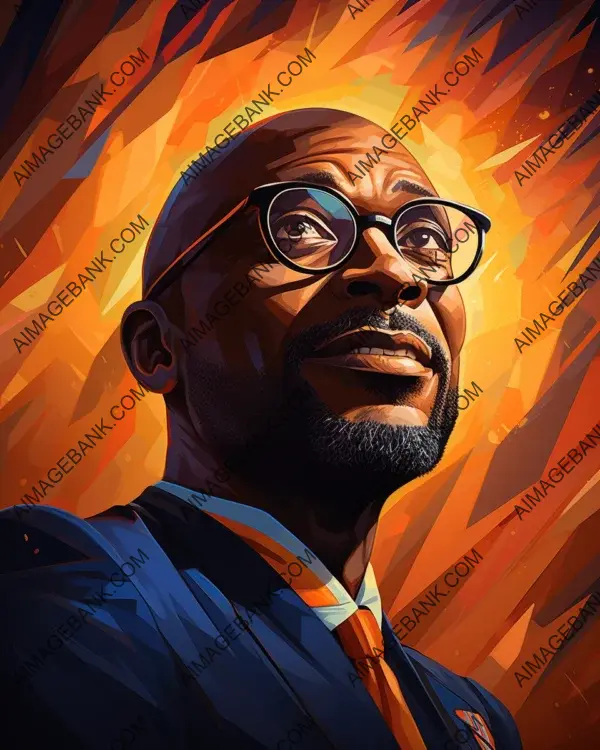 George Weah&#8217;s dynamic caricature depicted in digital artwork