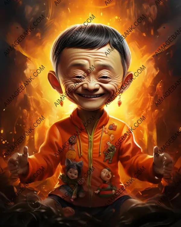 Digital art technique showcases Jack Ma&#8217;s vibrant caricature