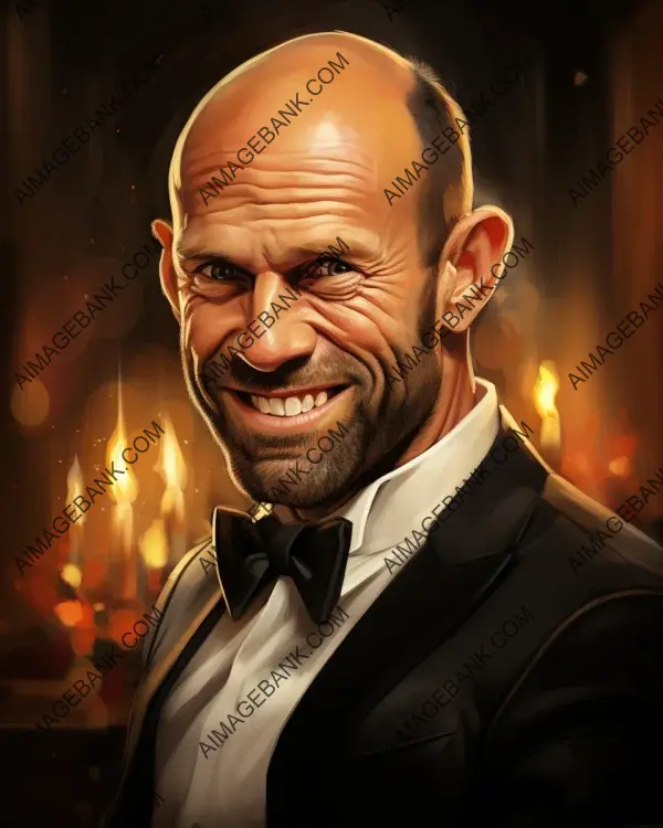 Jason Statham&#8217;s vibrant caricature reimagined with digital art