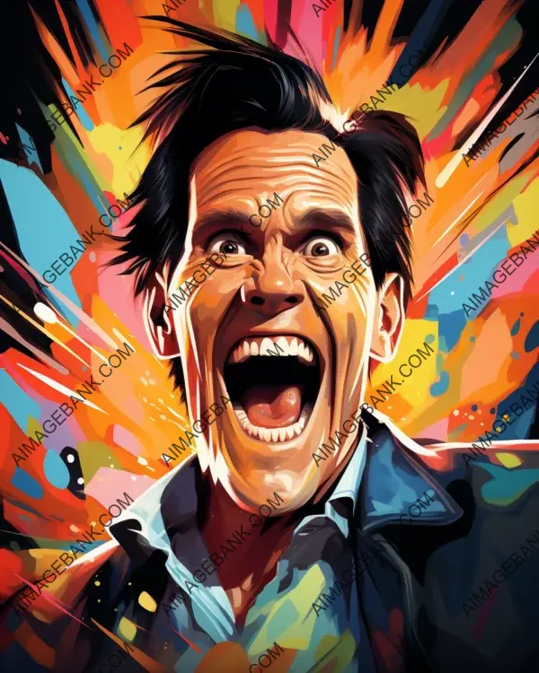 Digital art technique showcases Jim Carrey&#8217;s vibrant caricature