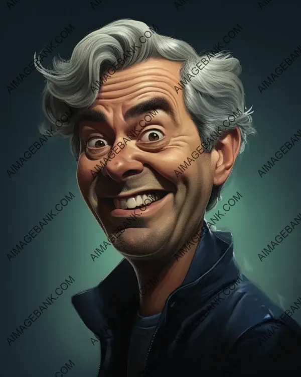 Jose Mourinho&#8217;s vibrant caricature depicted in digital art technique