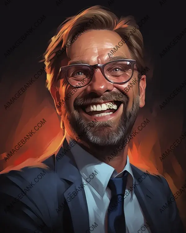 Digital art technique brings Jurgen Klopp&#8217;s vibrant caricature to life