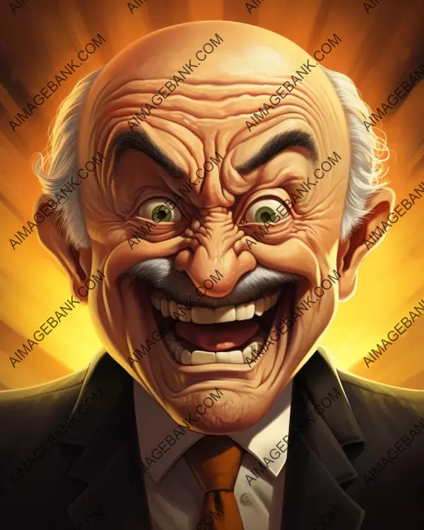 Immerse yourself in the vibrant caricature of Luiz Felipe Scolari showcased in digital art