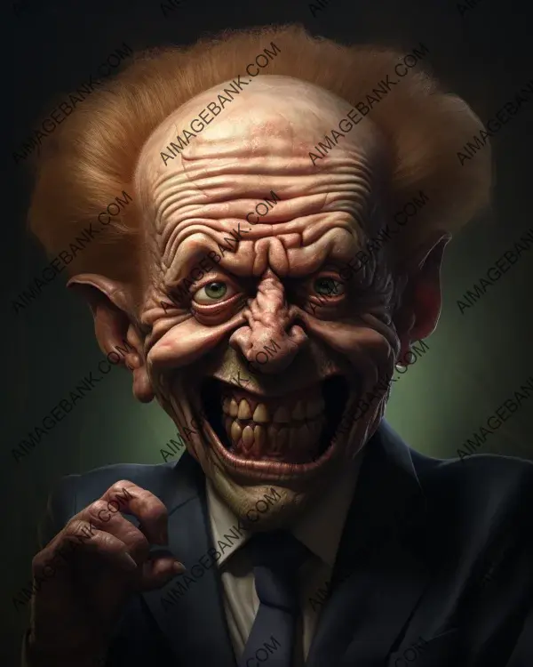 Immerse yourself in the world of Margaret Thatcher through captivating vibrant caricature in digital art