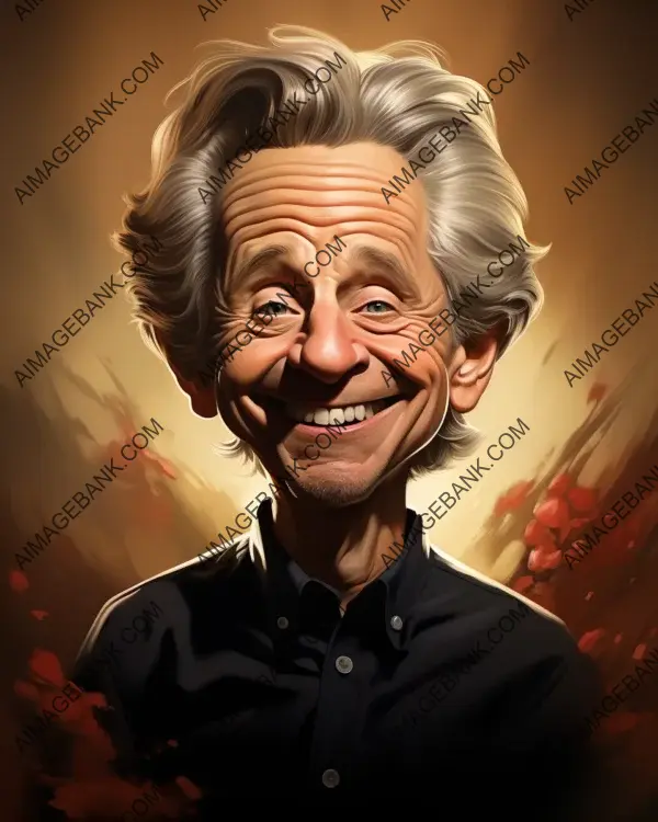 Vibrant caricature of Michael Douglas comes to life with captivating digital art