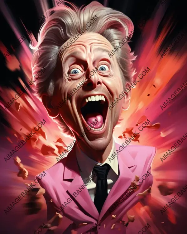 Witness the captivating vibrancy of Michael Douglas&#8217; caricature in digital art