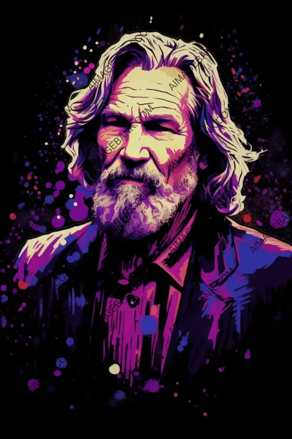 Essence of Jeff Bridges: Artistic portrait