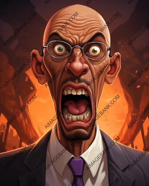 Kareem Abdul-Jabbar&#8217;s Expressive Caricature: Digital Art Masterpiece