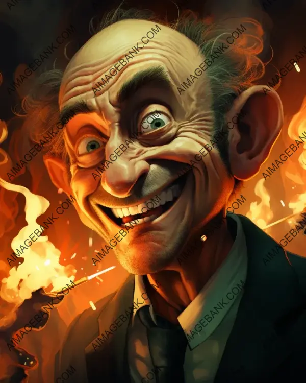 Marco Tardelli&#8217;s Vibrant Caricature: Digital Art Showcase