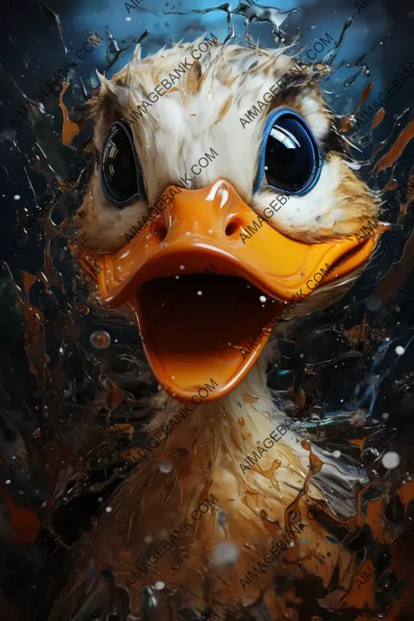 Humorous Portraits: Donald Duck&#8217;s Funny Mood in Detailed Art