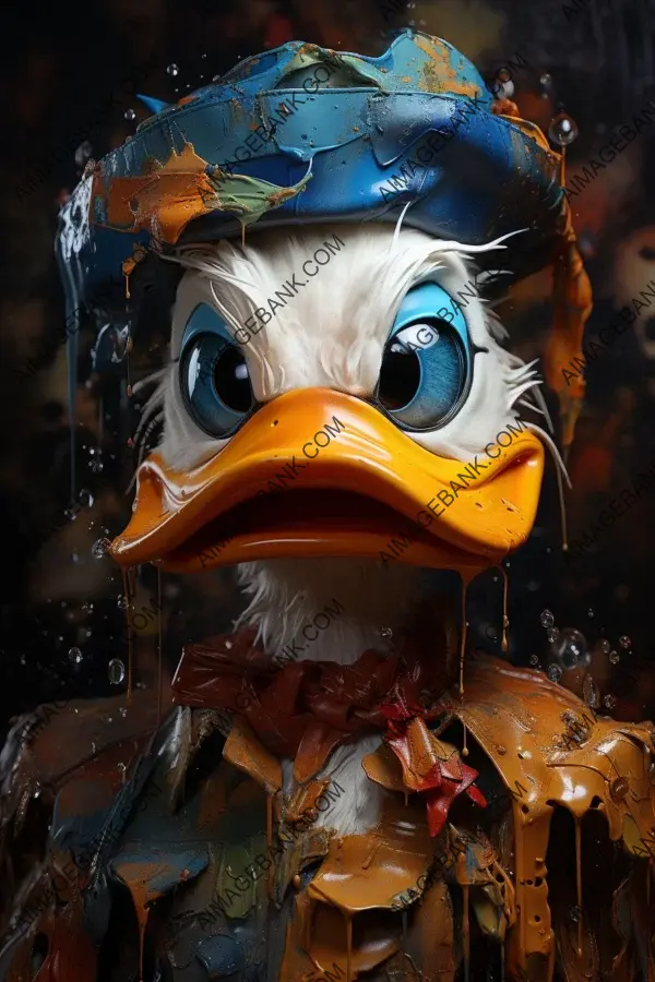 Funny Duck: Detailed and Humorous Portraits Capturing Donald&#8217;s Mood