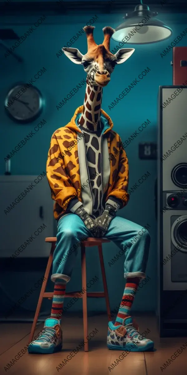 Anthropomorphic Giraffe: Fashion Photography