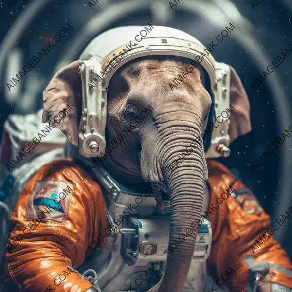 Extraterrestrial Explorer: Elephant Embarks on Astronautic Adventure