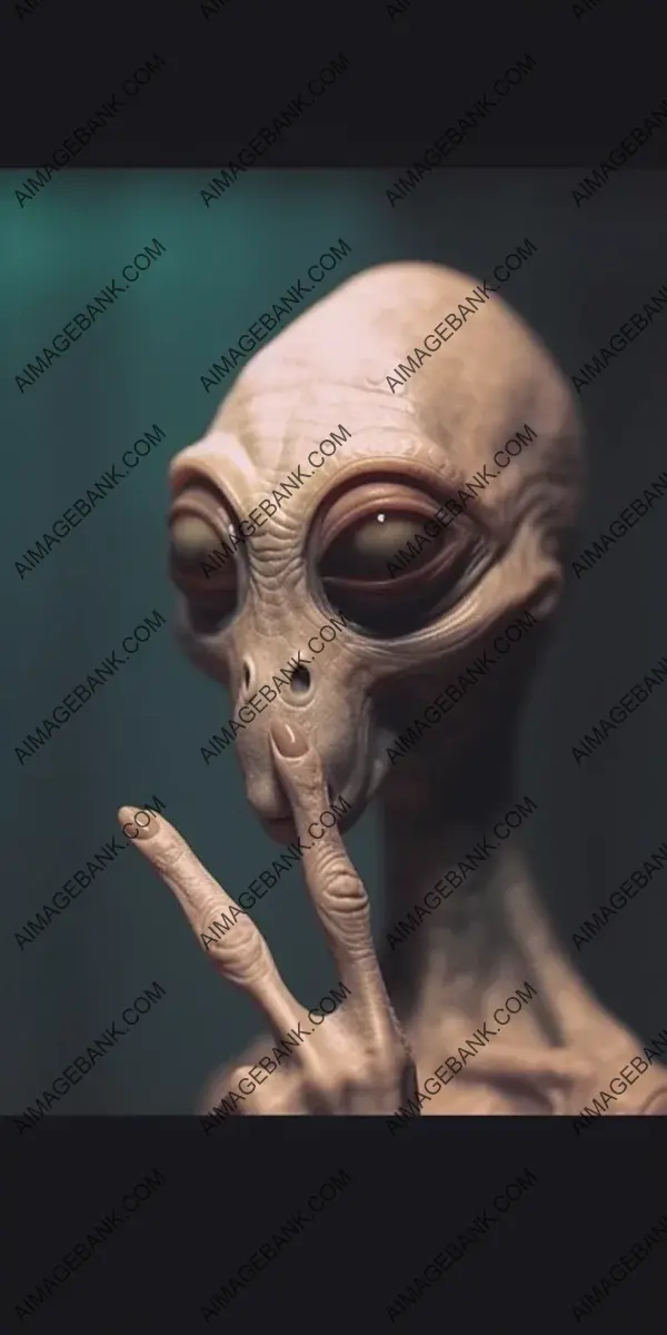 An adorable alien species portrayed in an extraordinary portrait