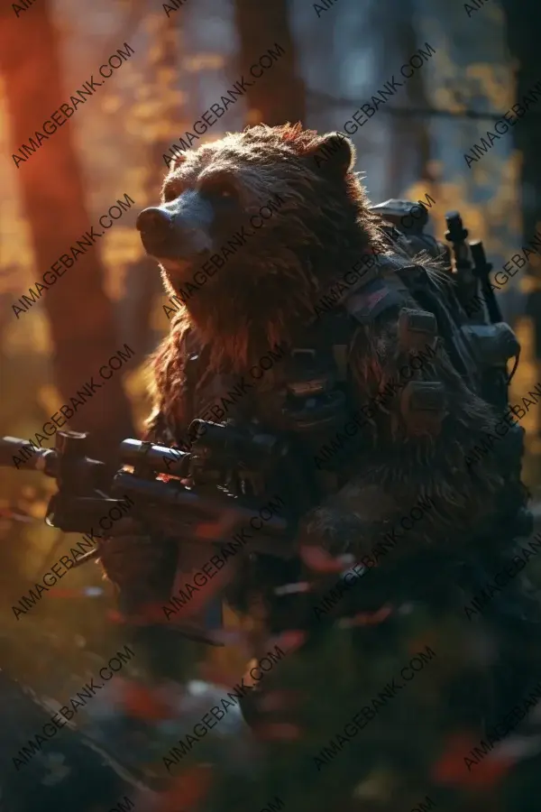 Bear Sniper with Expert Camouflage Skills