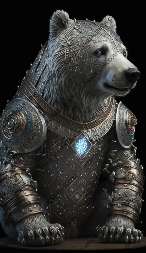 Detailed Sitting Bear Portrait