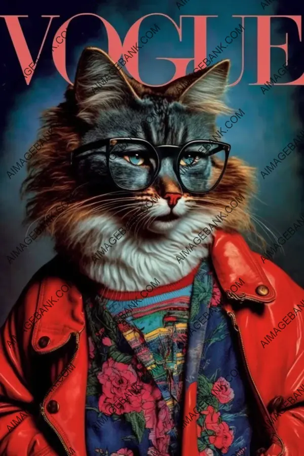 Cat Embracing 80s Style