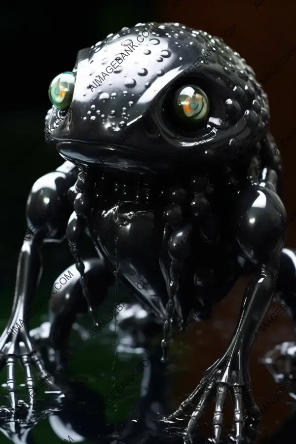 Gigeresque Robotic Frog in Black