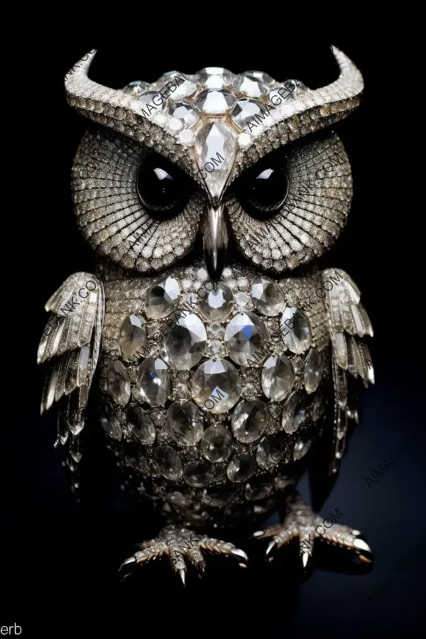 Diamond Owl Sculpture Artwork