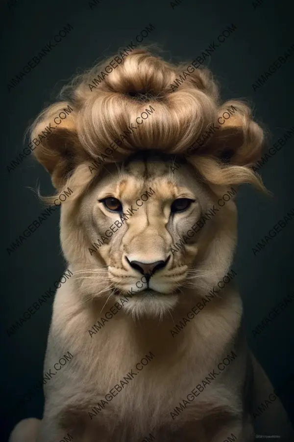 Lion with Unique Double Buns